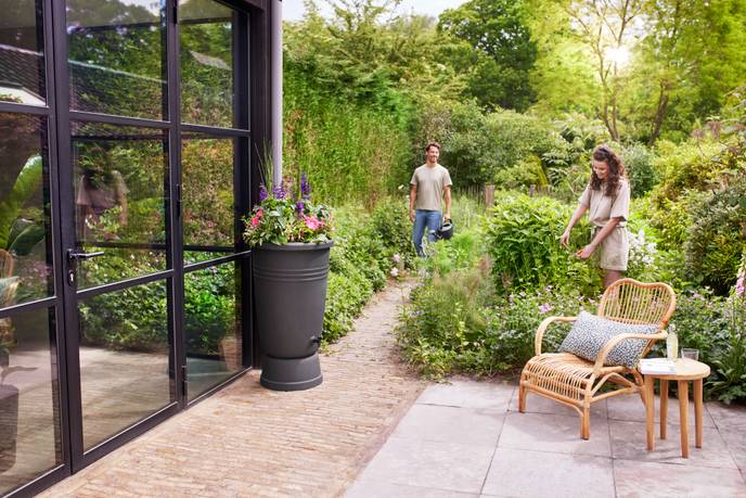 green basics regentonne plus 110ltr living schwarz